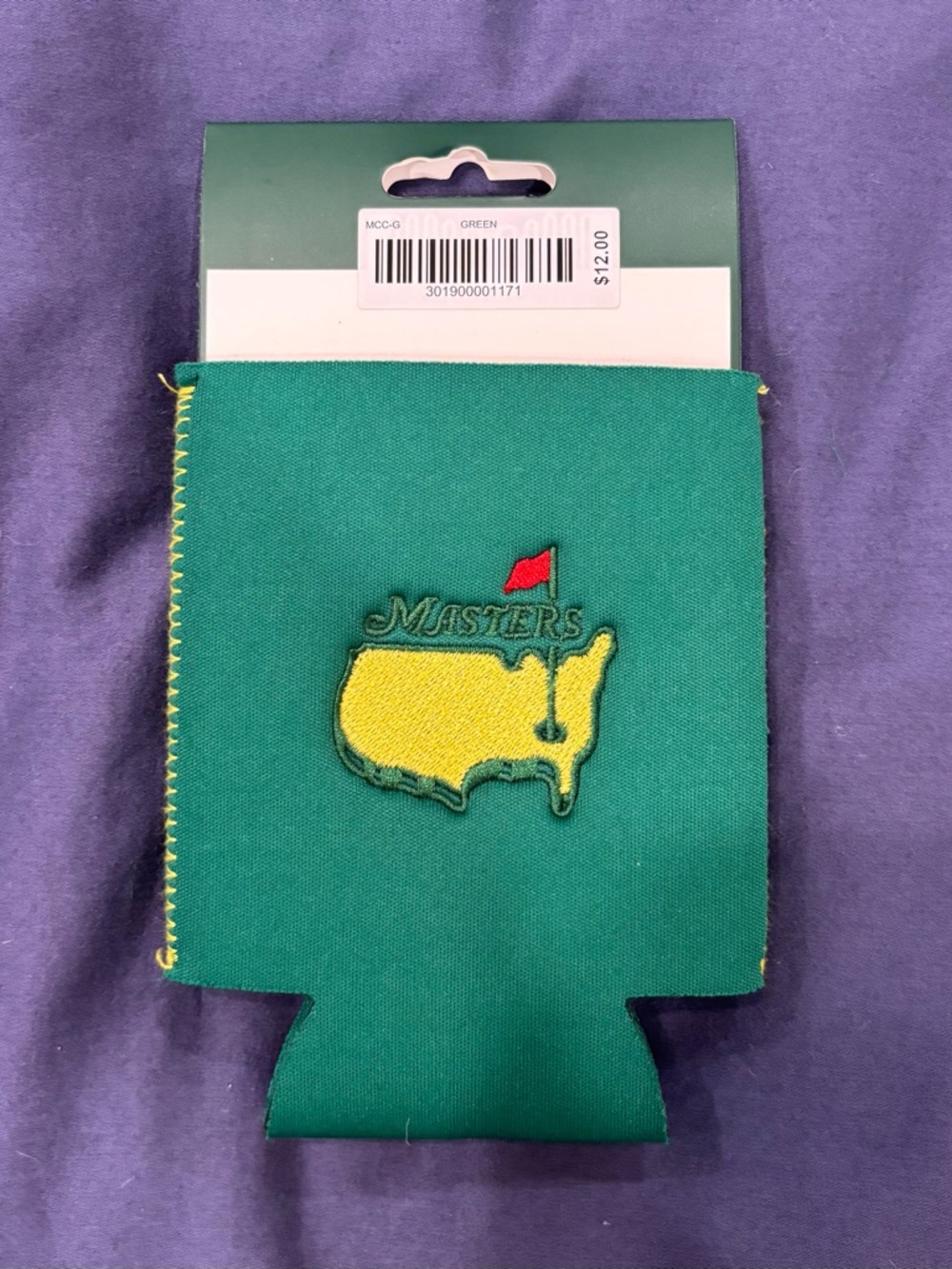 Masters Green Regular Can Cooler 2 pack with Masters Logo - Picture 2 of 2